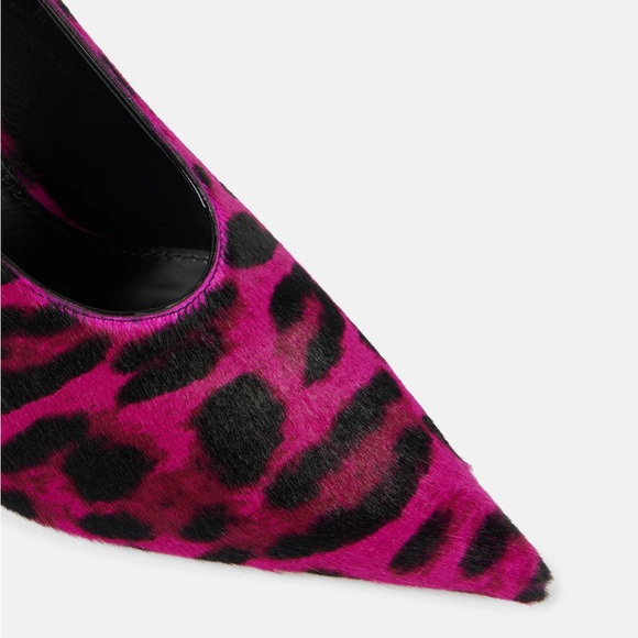 Paris Texas Jessica 105mm fuchsia and black leopard-print calf hair pumps - Picture 4 of 4